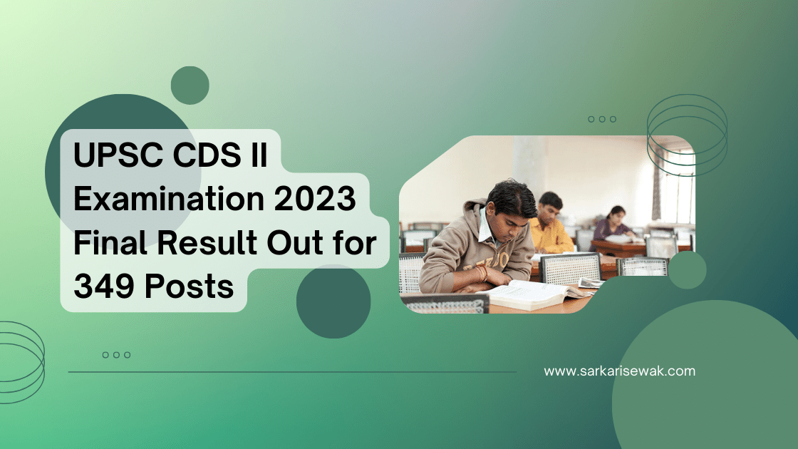 UPSC CDS II Final Result 2024 | Recruitment 2023 - Sarkari Result